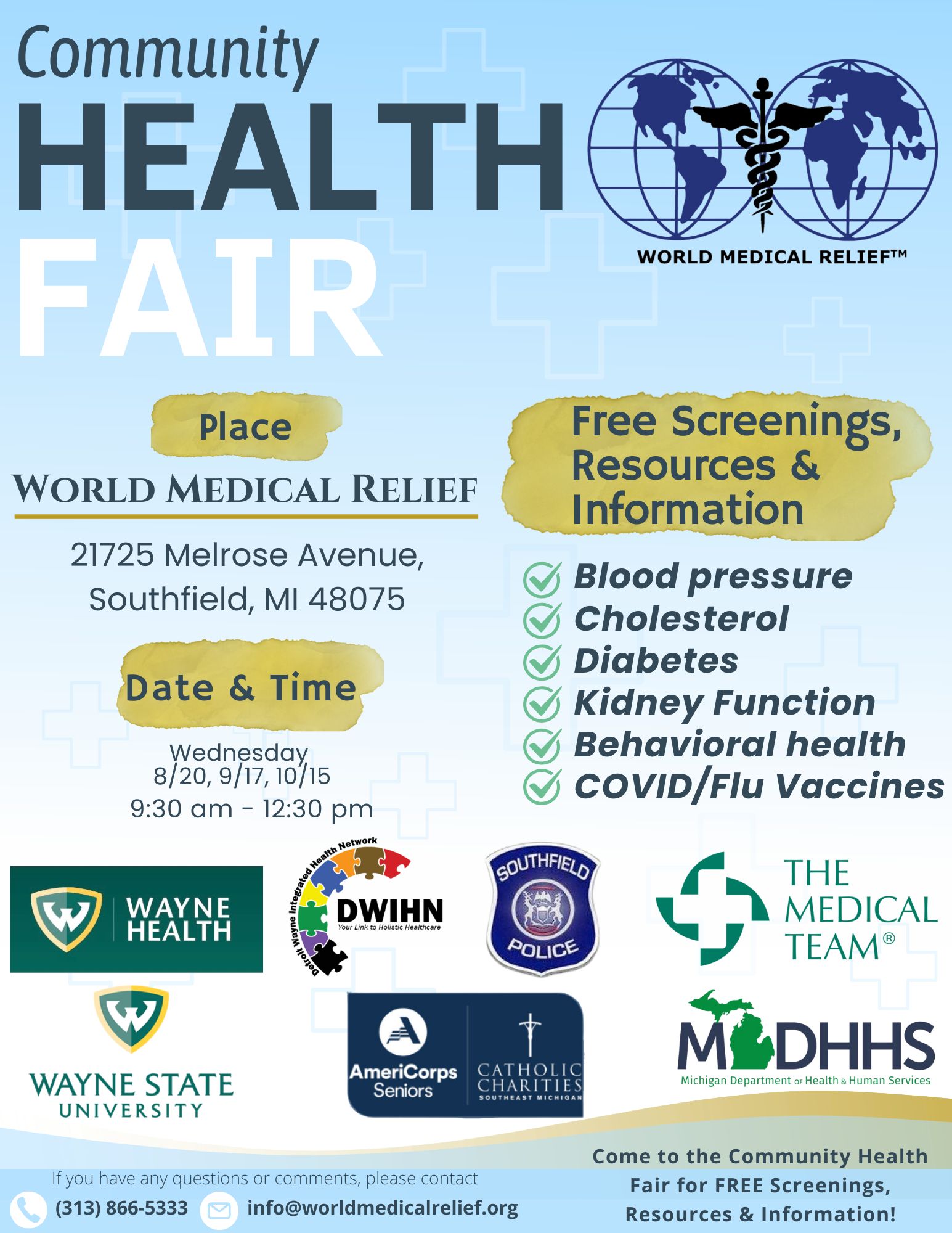 World Medical Relief- Community Health Fair 2025 World Medical Relief- Community Health Fair 2025