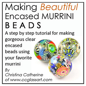 Making Beautiful Encased Murrini Beads by CCGlassArt