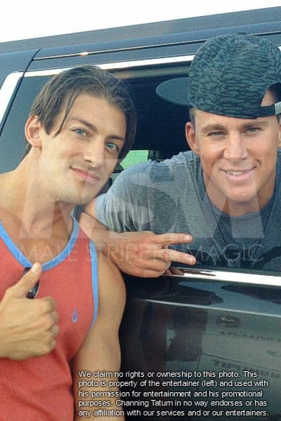 Male stripper Chase photographed alongside Channing Tatum