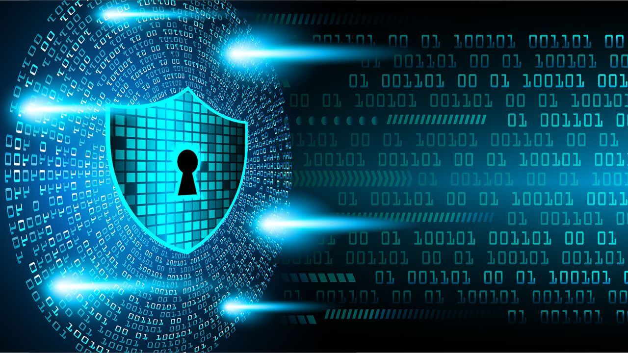 Digital shield with binary code representing introduction to lateral movement in cyber defense Digital shield with binary code representing introduction to lateral movement in cyber defense