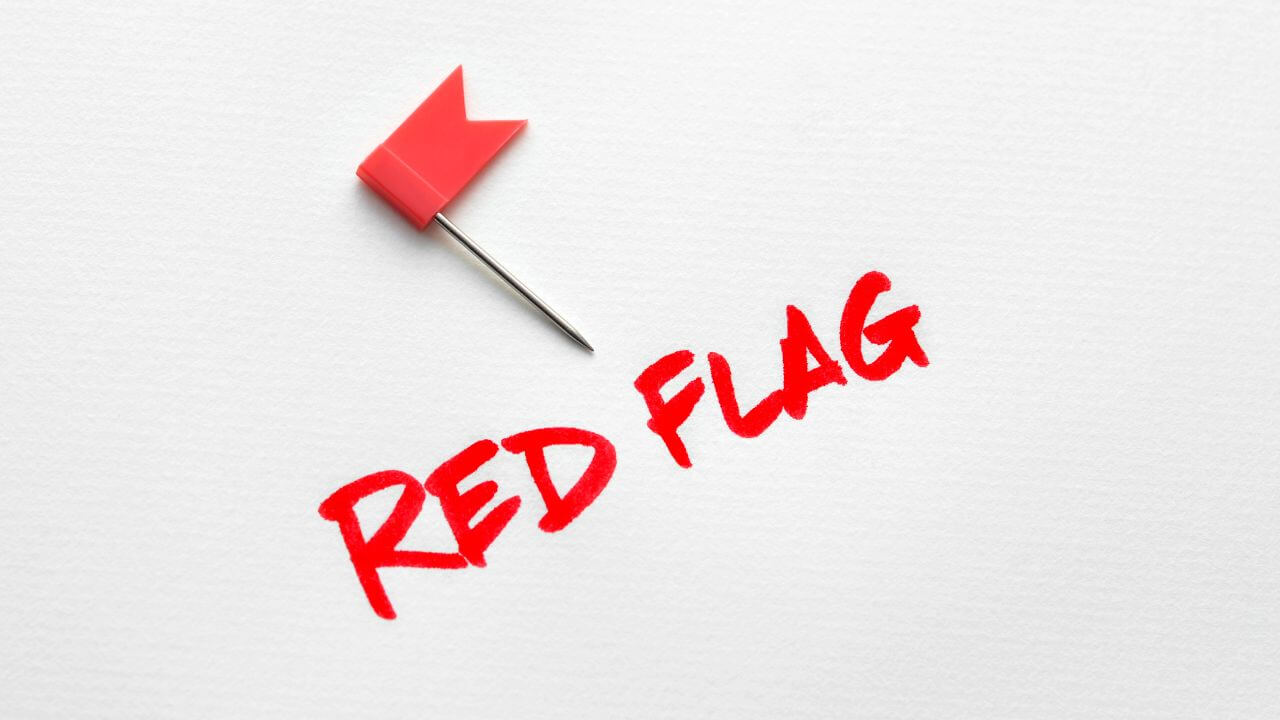 Red flag warning concept for identifying unreliable penetration testing providers or services Red flag warning concept for identifying unreliable penetration testing providers or services