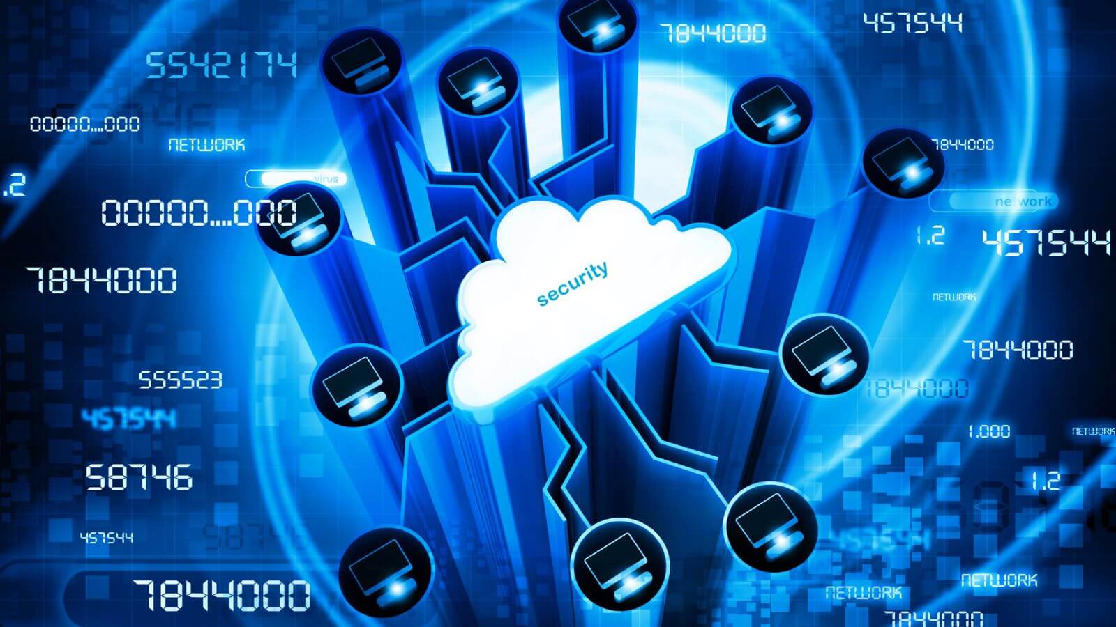 Digital cloud security concept showing data connections and network protection. Digital cloud security concept showing data connections and network protection.