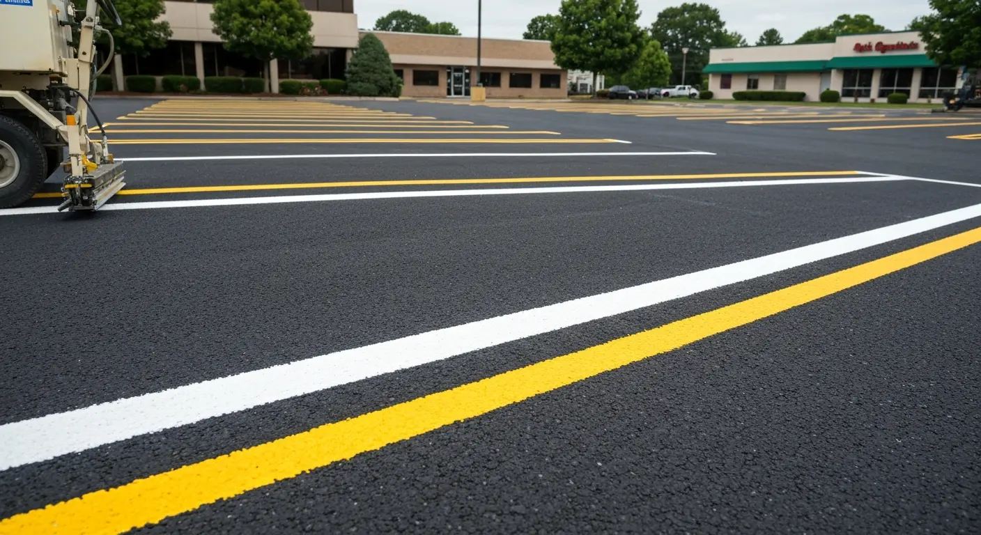 Parking lot striping