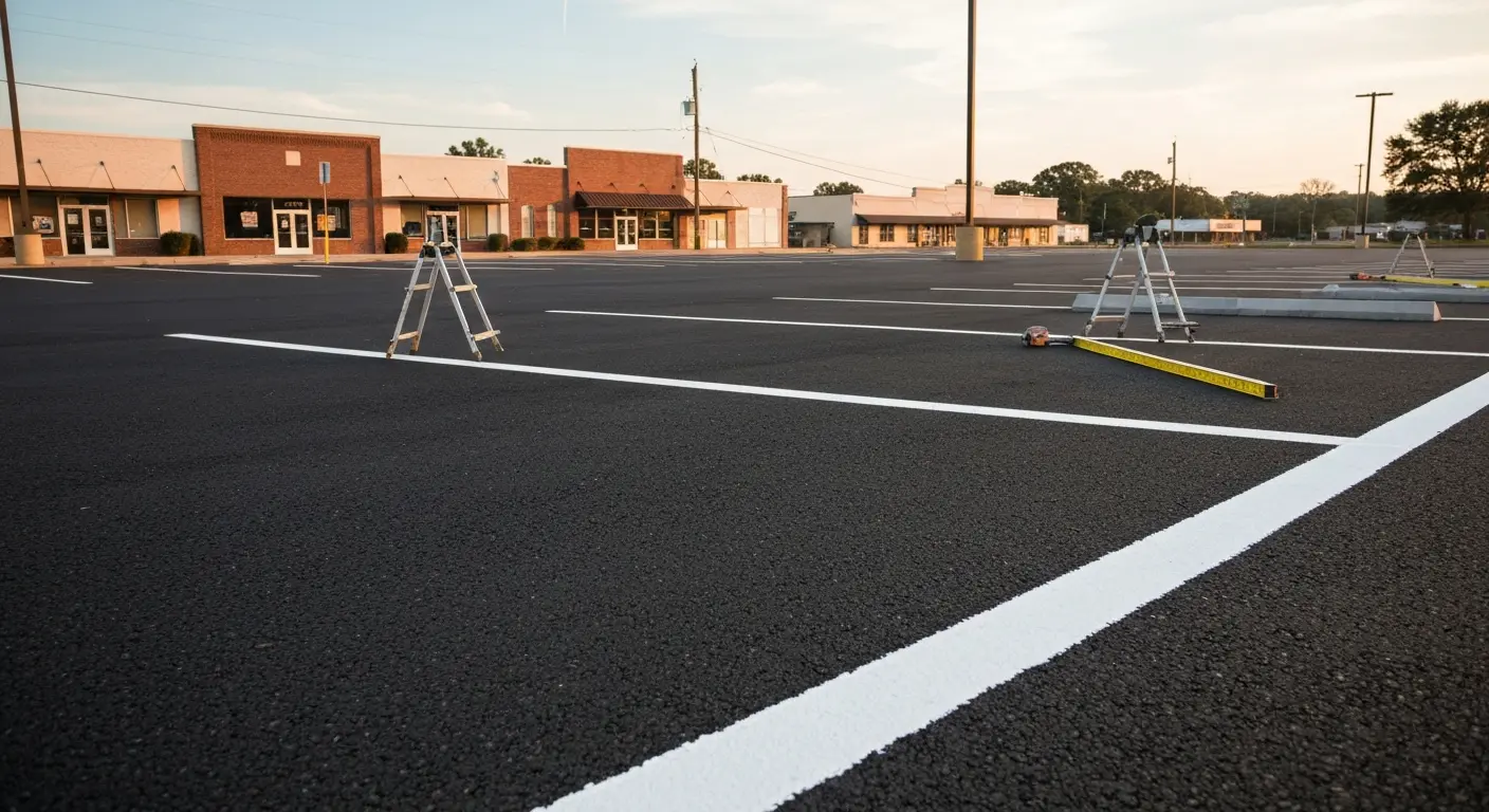 Commercial parking lot in Mobile County