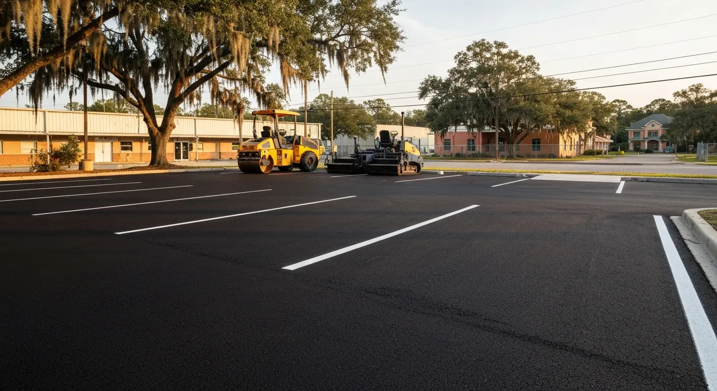 Commercial parking lot