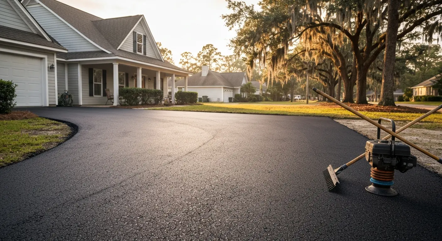 Asphalt paving installation