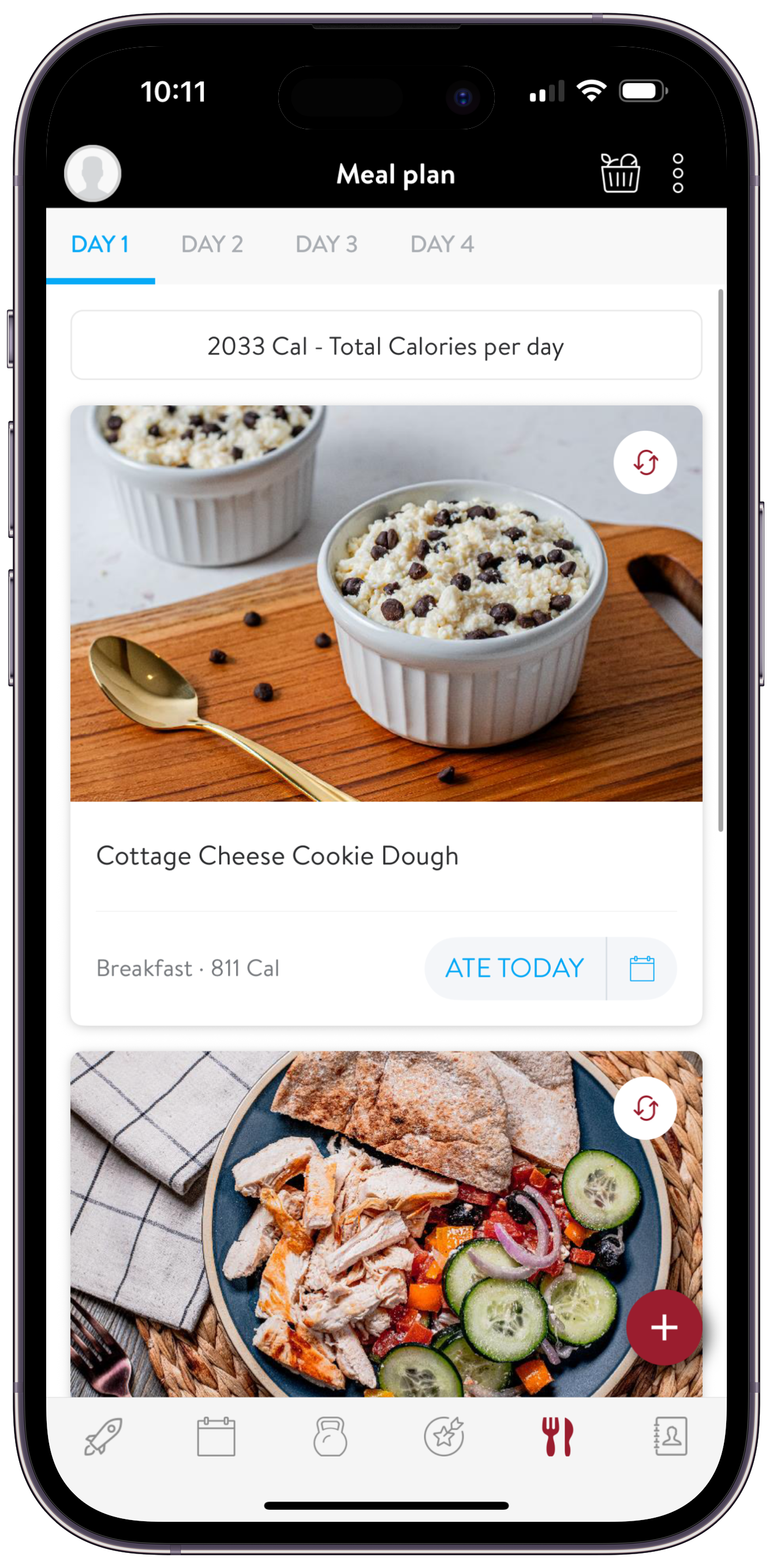 iPhone with Workout App