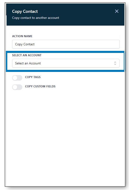 Copy Contact Workflow