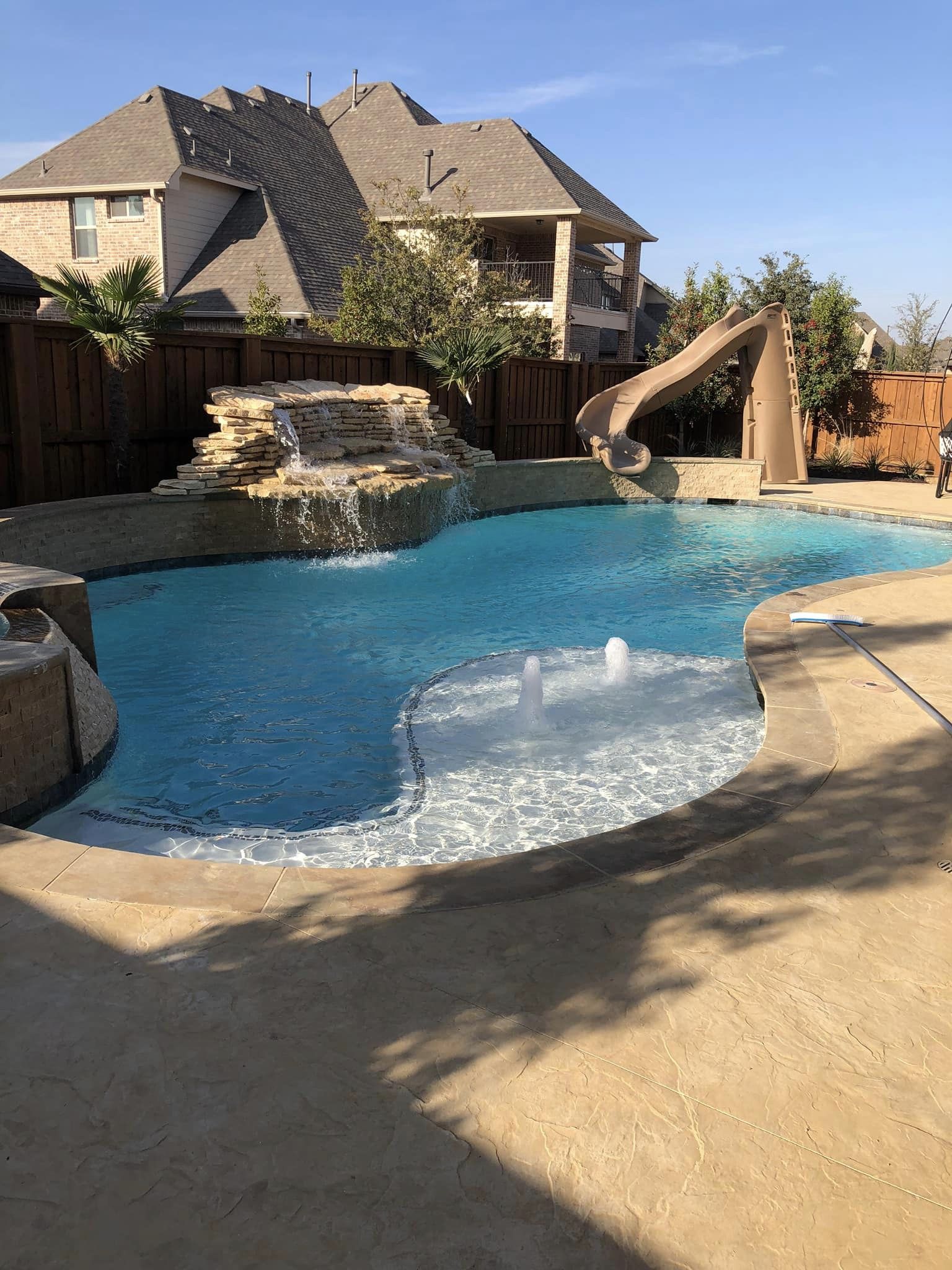 backyard pool with slide backyard pool with slide