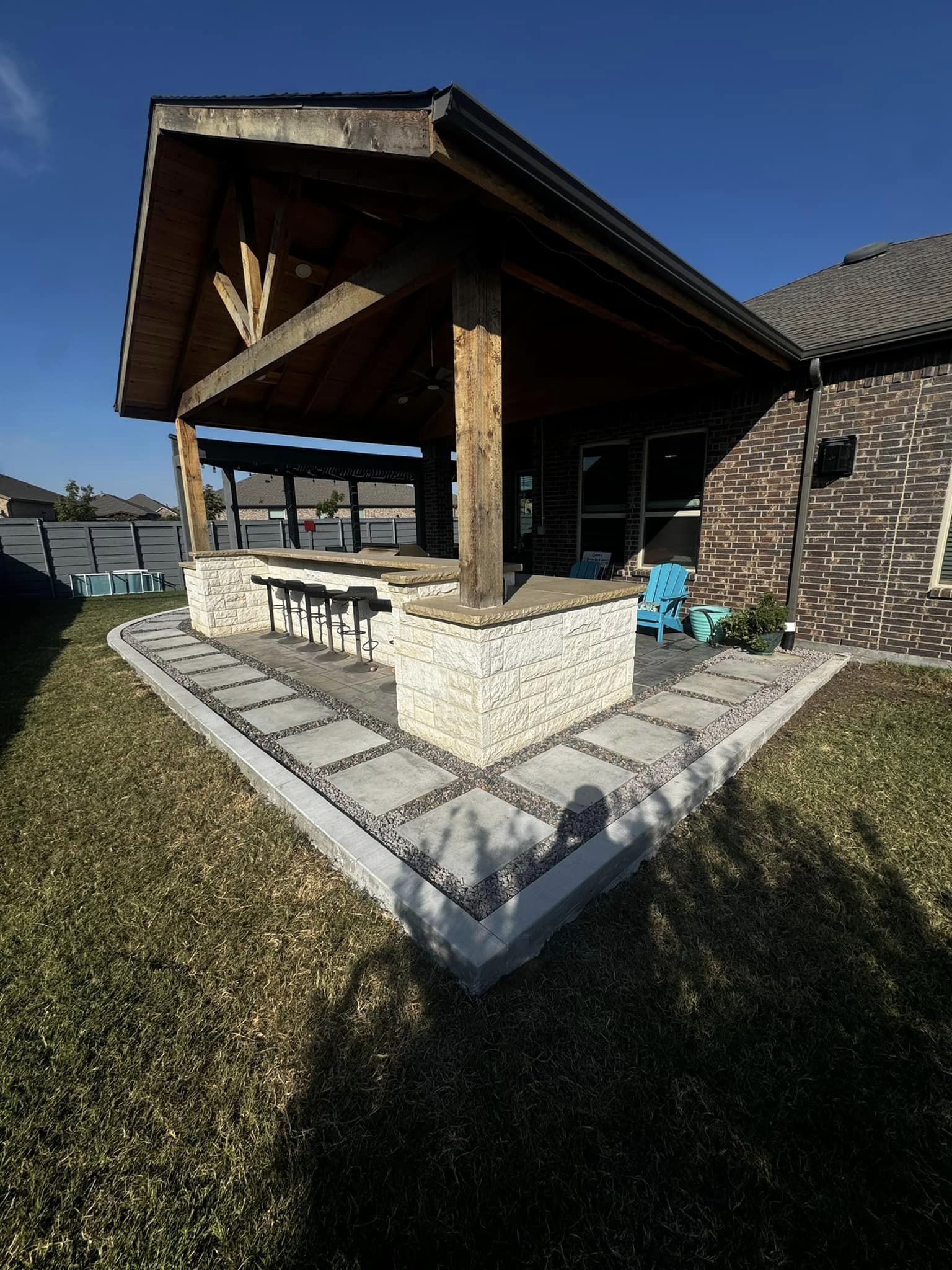 pergola with sitting area pergola with sitting area