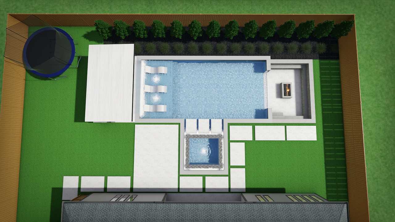 3d pool design top view 3d pool design top view