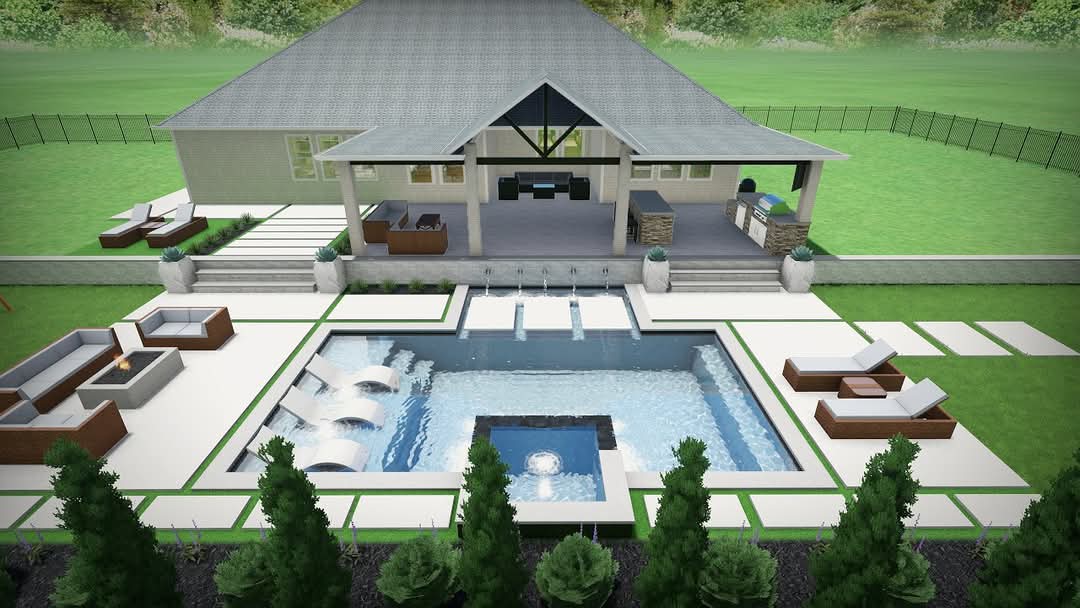 full backyard 3D design full backyard 3D design