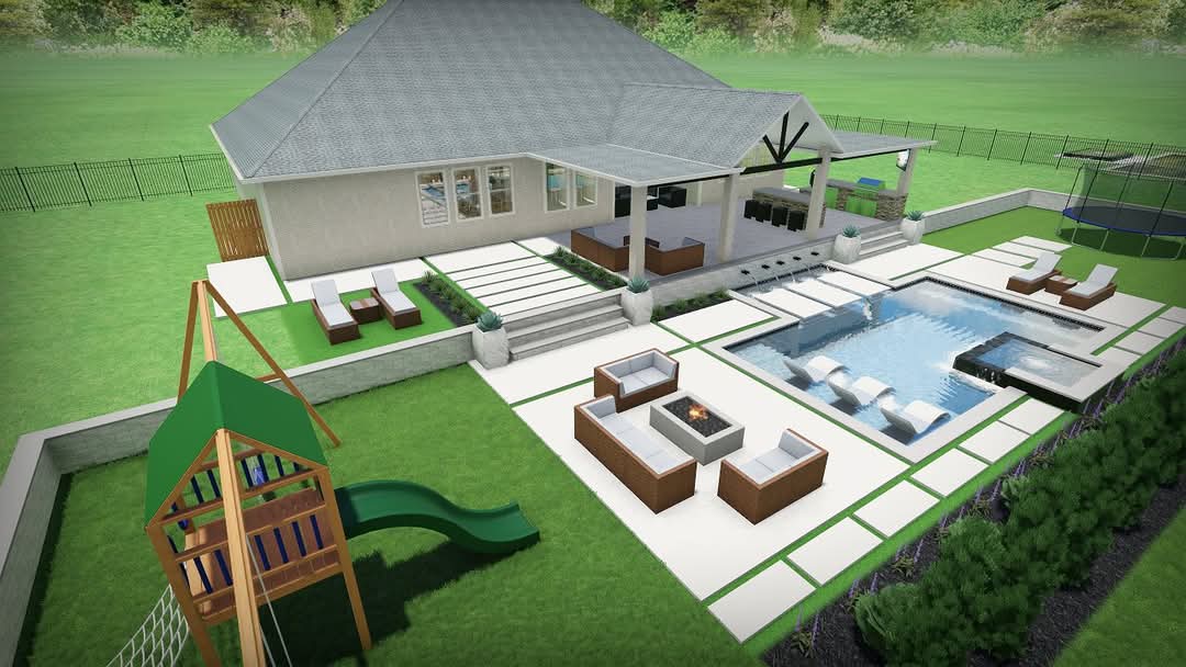 3d backyard design with fire pit 3d backyard design with fire pit