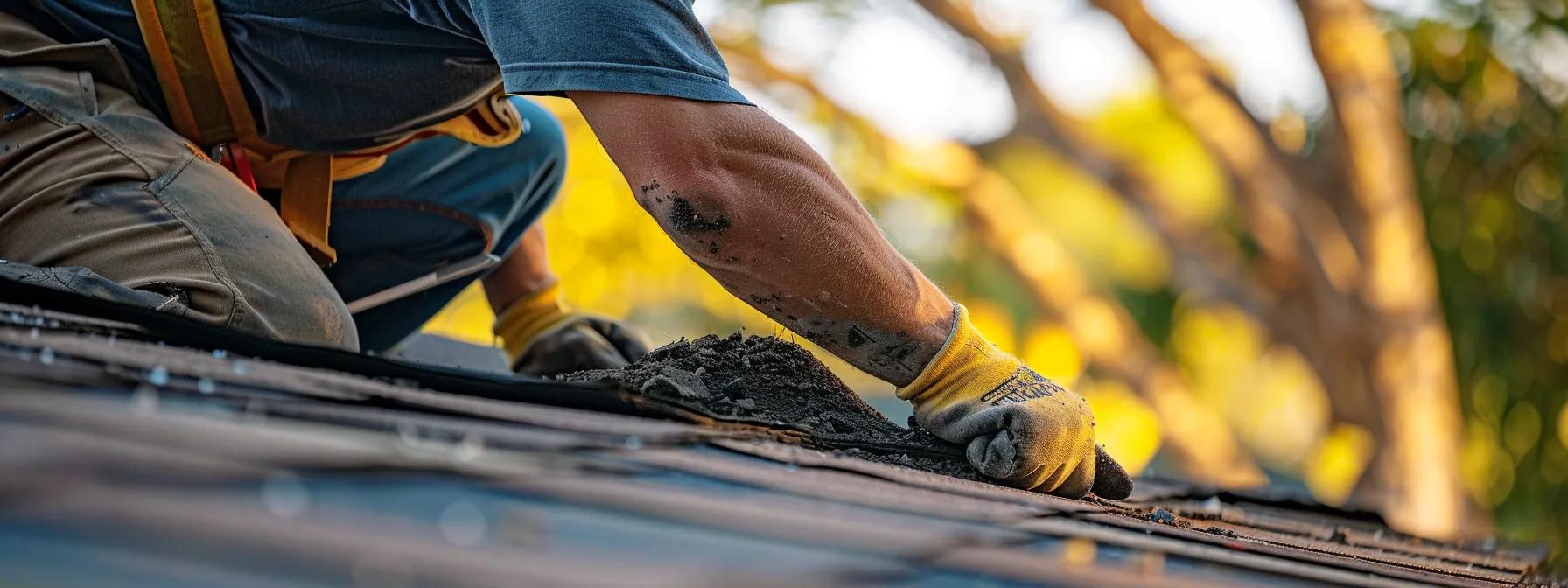 a modern, sleek office setting features a focused roofing contractor engaged in a detailed discussion with a client, surrounded by blueprints and project plans, emphasizing the importance of clear communication and informed decision-making in contractor selection.