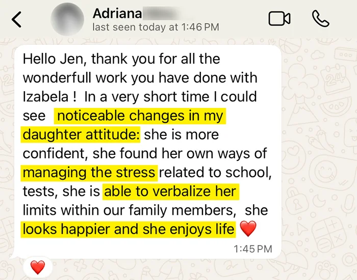 Adriana's testimonial