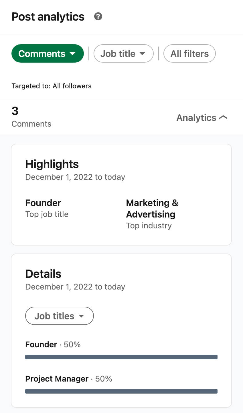 linked in analytics