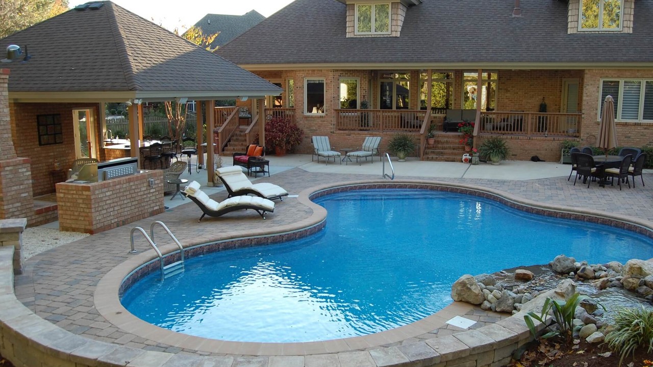 Inground pool landscaping Tulsa