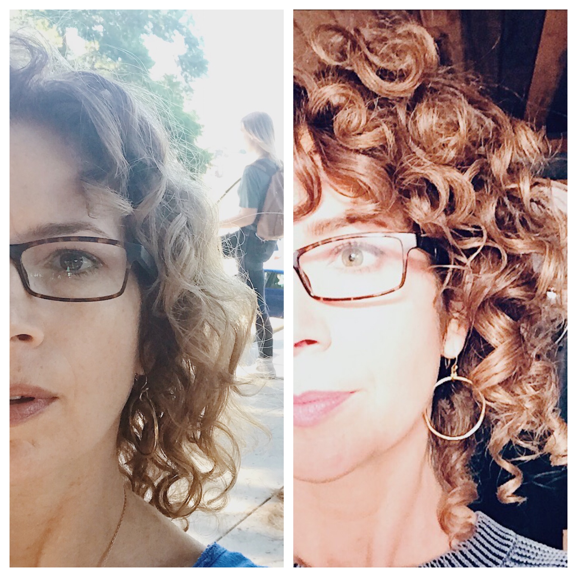 Curly girl method - frizzy hair to healthy curls. Before & After curls. Lady Bright Health