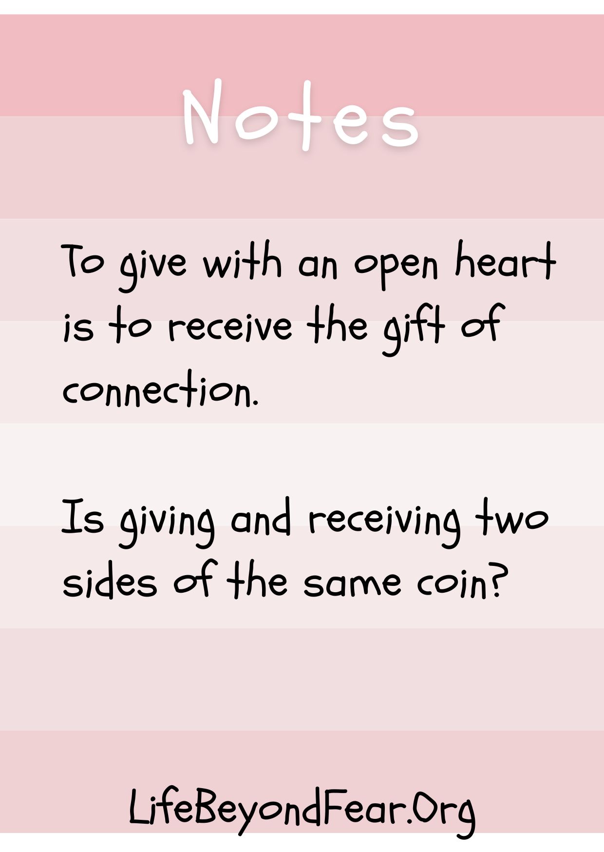 Giving and Receiving