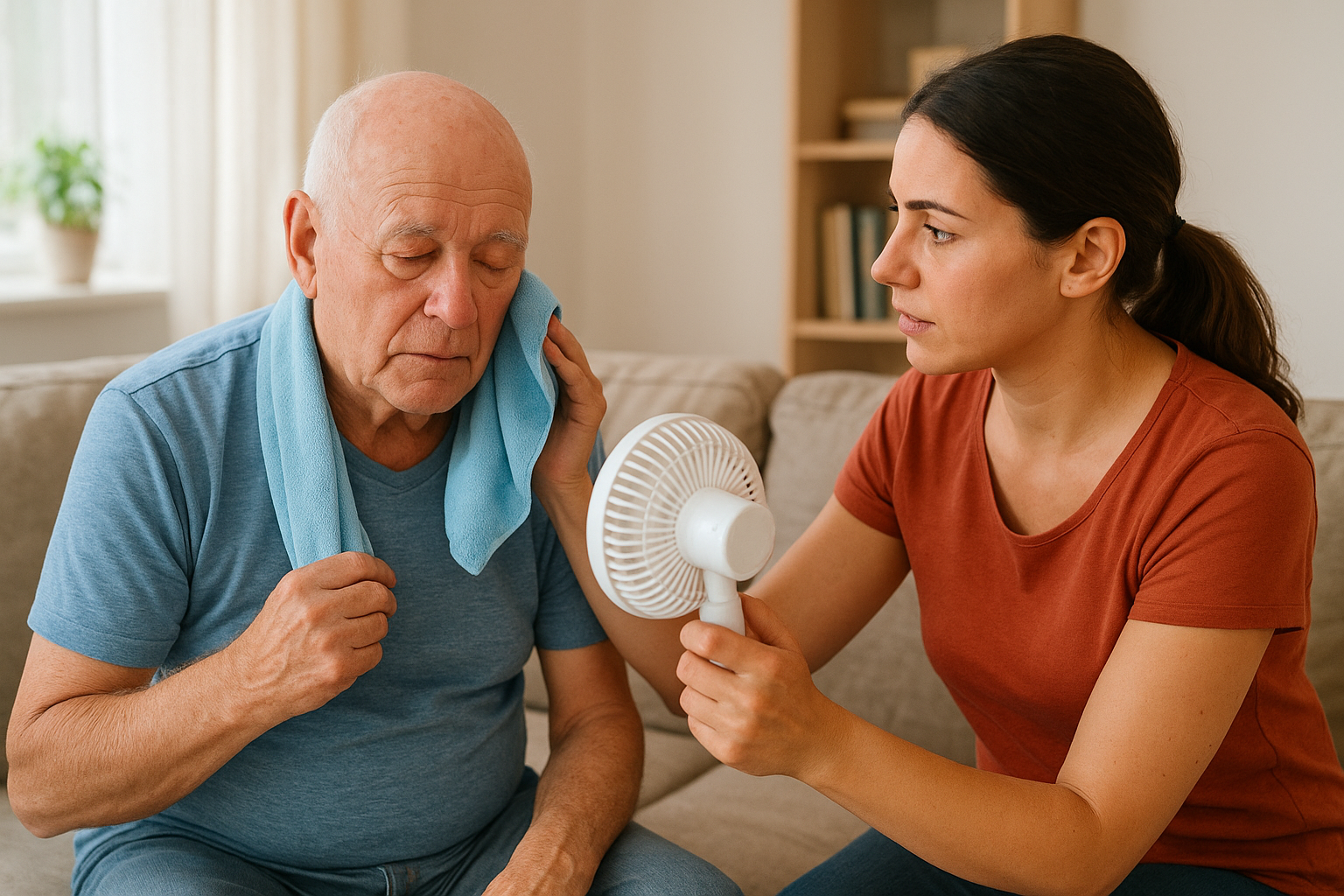 relieving with a fan