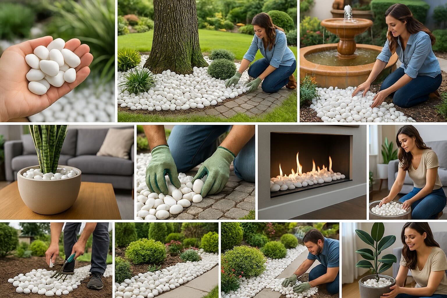 design ideas using decorative pure white stones design ideas using decorative pure white stones