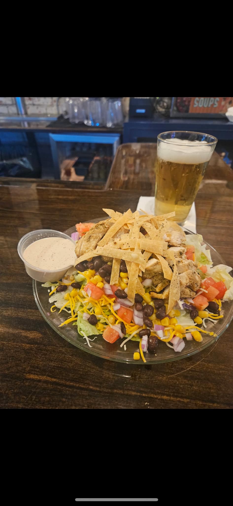 Taco Salad & A Cold Beer from Lisa's Tavern