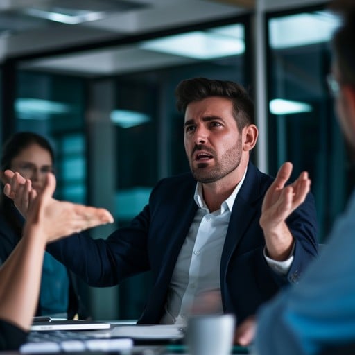 A business leader presenting a clear strategic vision to an engaged team.