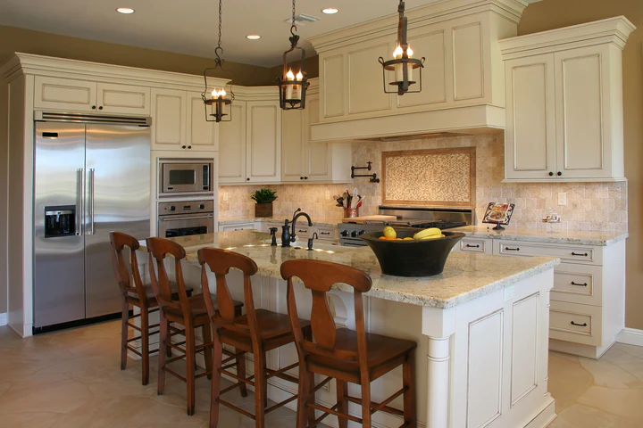 high quality materials, kitchen cupboards and appliances after remodeling