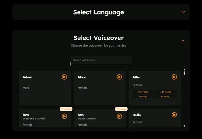 Choose Voiceover Choose Voiceover
