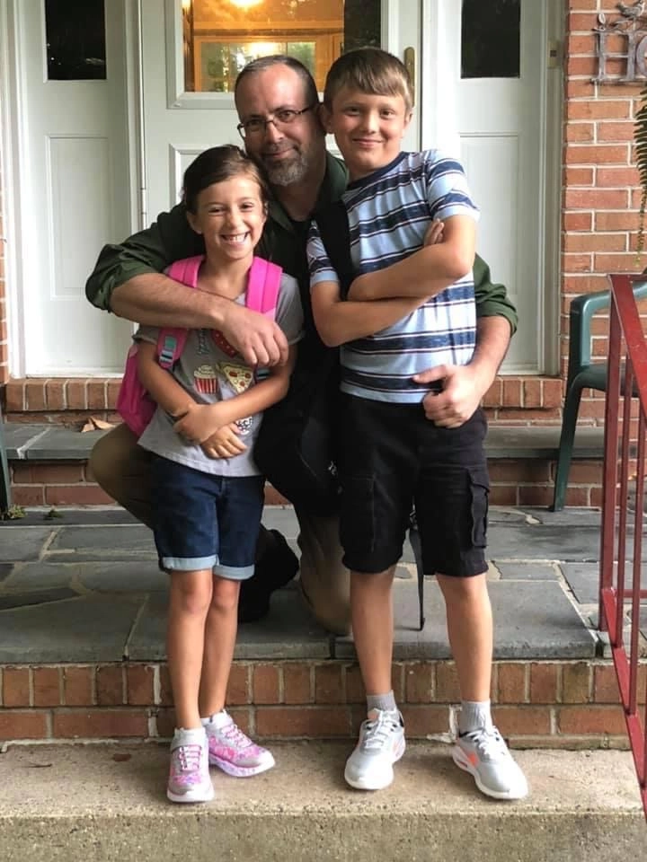 Founder Brandon Brenneis with his children Claire and Liam