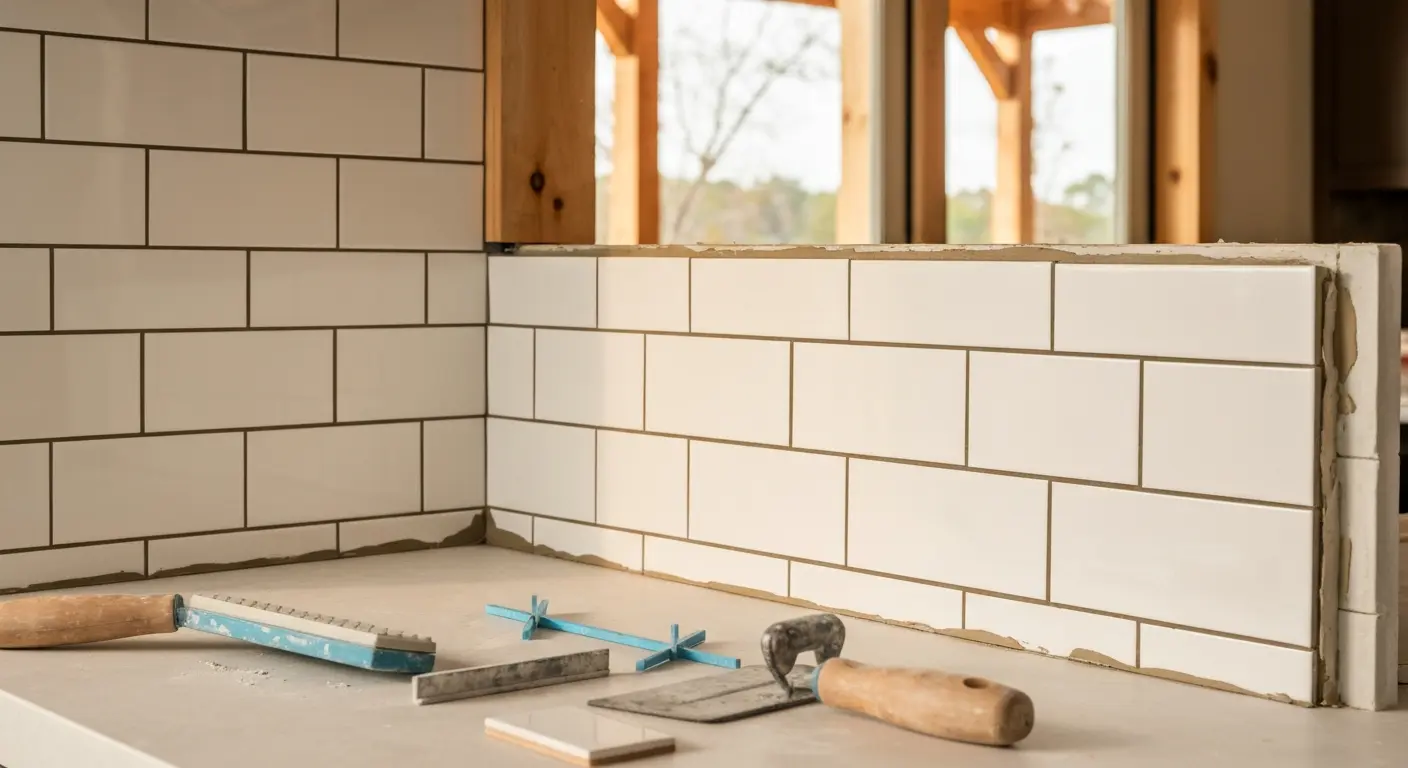 Tile flooring installation