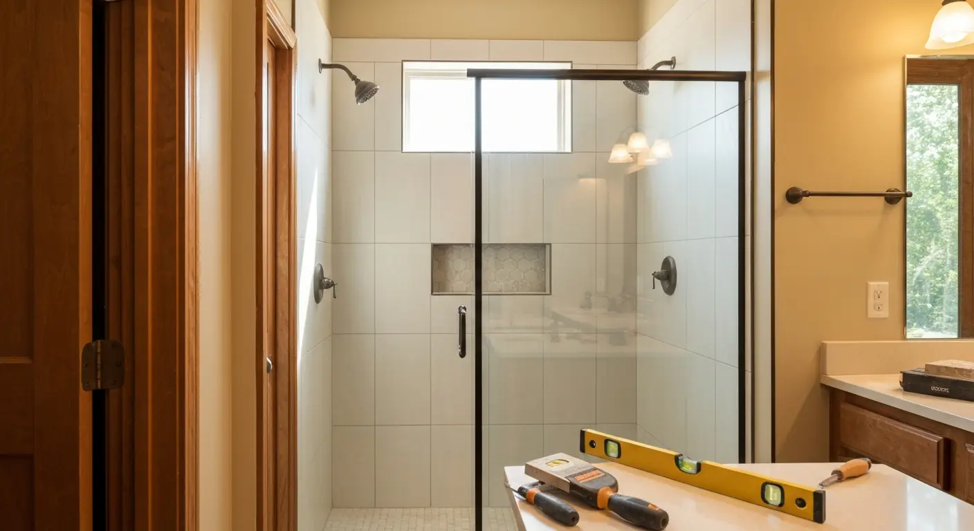 Walk-in shower installation in Knoxville