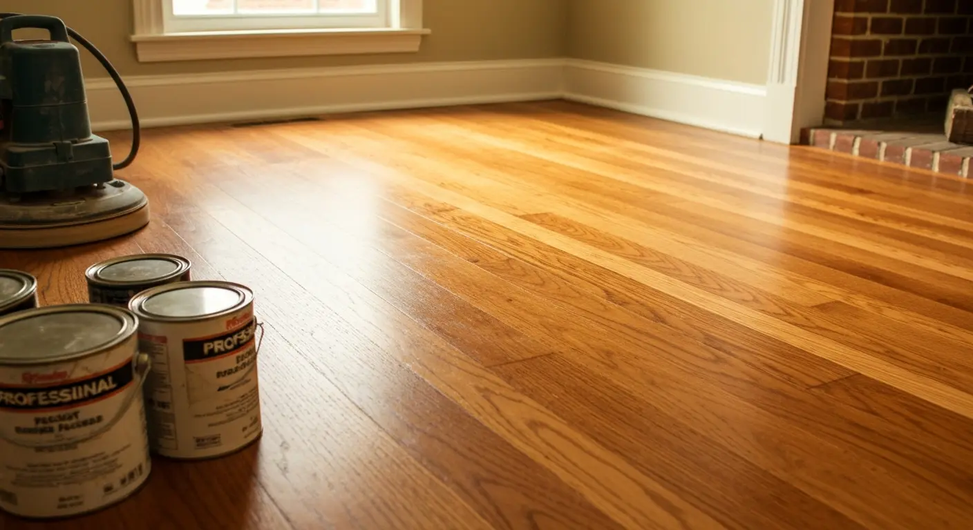 Hardwood floor refinishing project