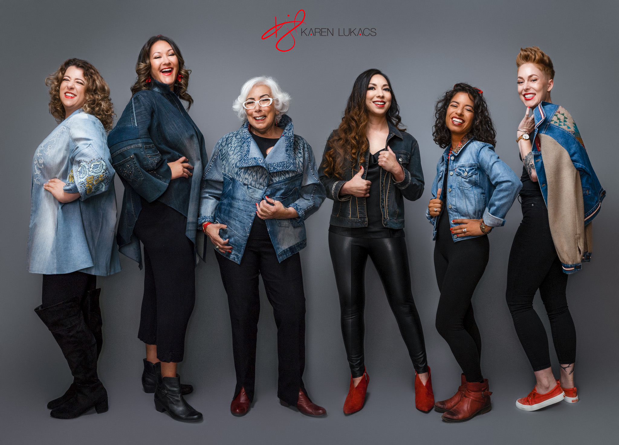 women in jean jackets