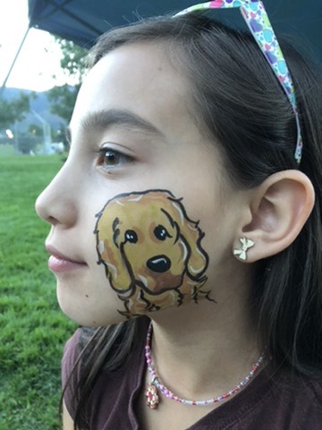Face painting butterfly design