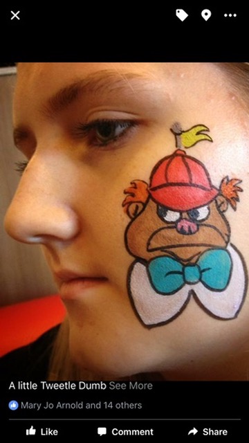 Face painting butterfly design