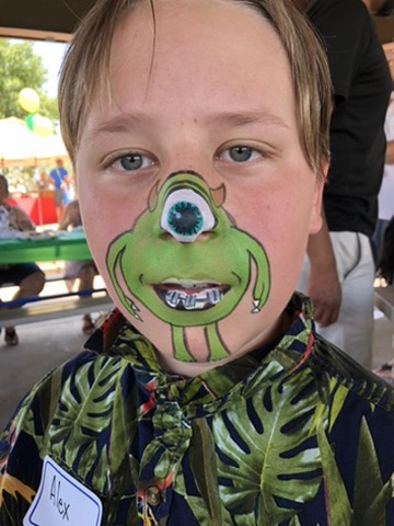 Face painting butterfly design