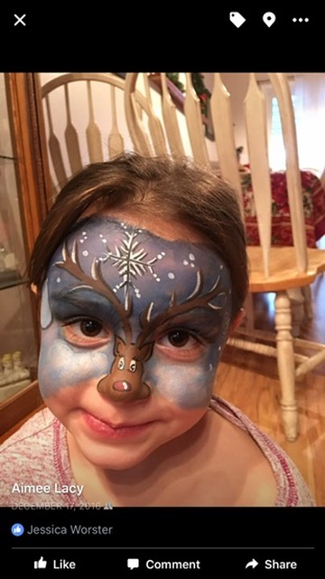 Face painting butterfly design