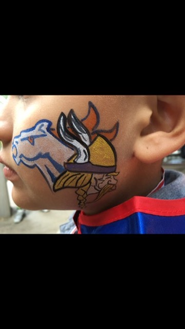 Face painting butterfly design