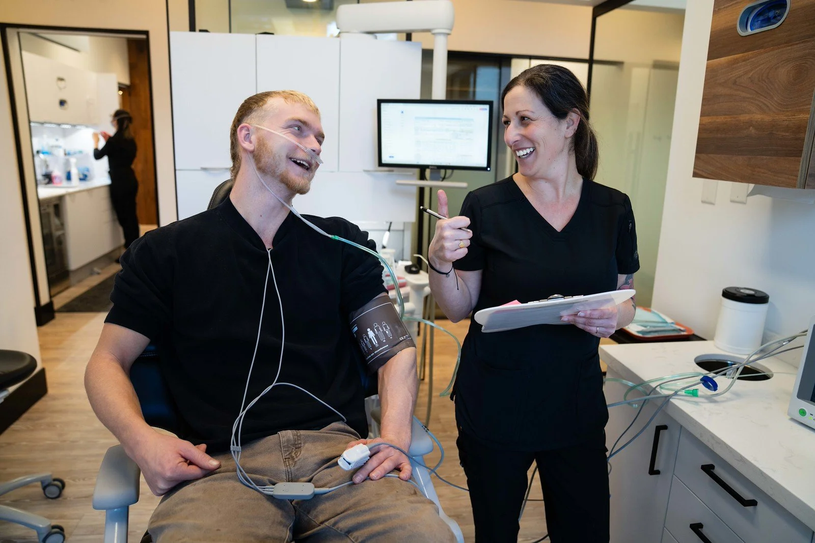 Dental implant treatment in progress