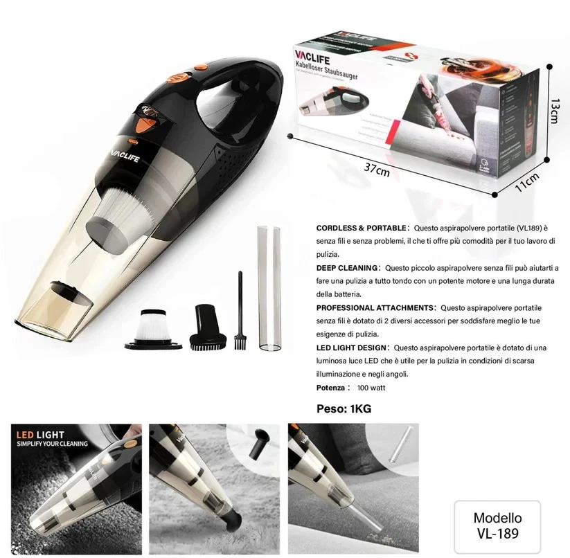 Aspirapolvere 12000Pa - Dettaglio prodotto