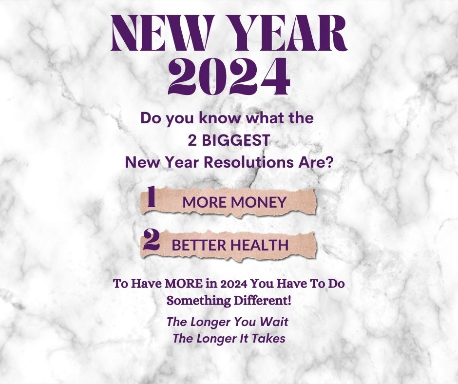 The 2 most common New Years Resolutions are Better Health & More Money