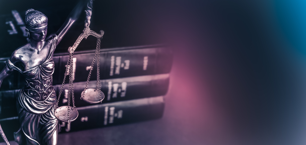 Books detailing state laws on a desk