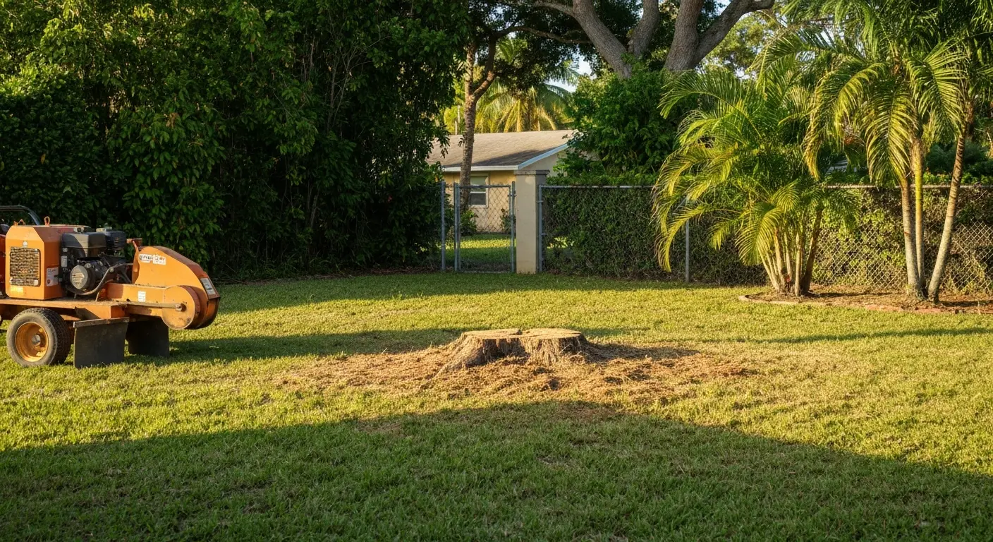 Stump grinding equipment