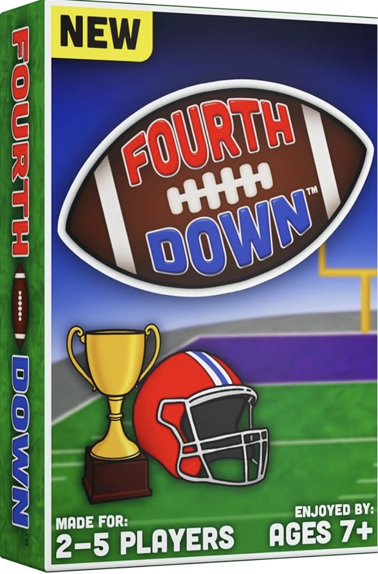 Fourth Down® football card game featuring exciting plays like interceptions, timeouts, and touchdowns, perfect for 2-5 players and great for football fans of all ages. Fourth Down® football card game featuring exciting plays like interceptions, timeouts, and touchdowns, perfect for 2-5 players and great for football fans of all ages.