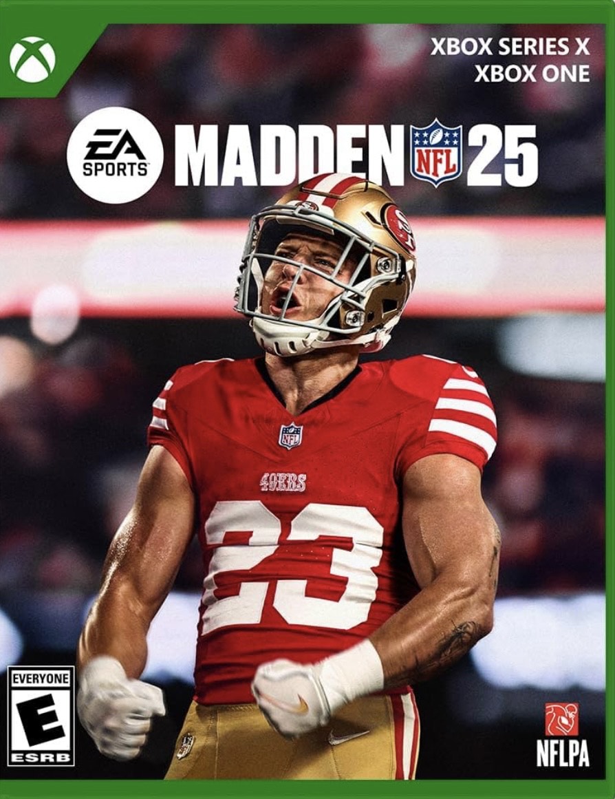Madden NFL 25 Xbox Series X game cover featuring football action, BOOM Tech, and dynamic gameplay mechanics for an immersive NFL experience Madden NFL 25 Xbox Series X game cover featuring football action, BOOM Tech, and dynamic gameplay mechanics for an immersive NFL experience