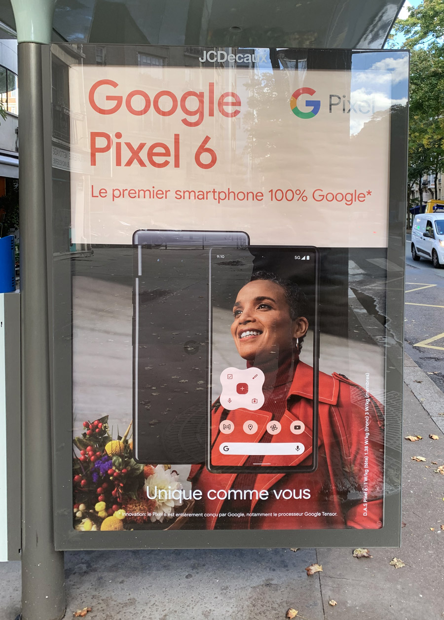 Affiche pub campagne Google Pixel 6 Affiche pub campagne Google Pixel 6