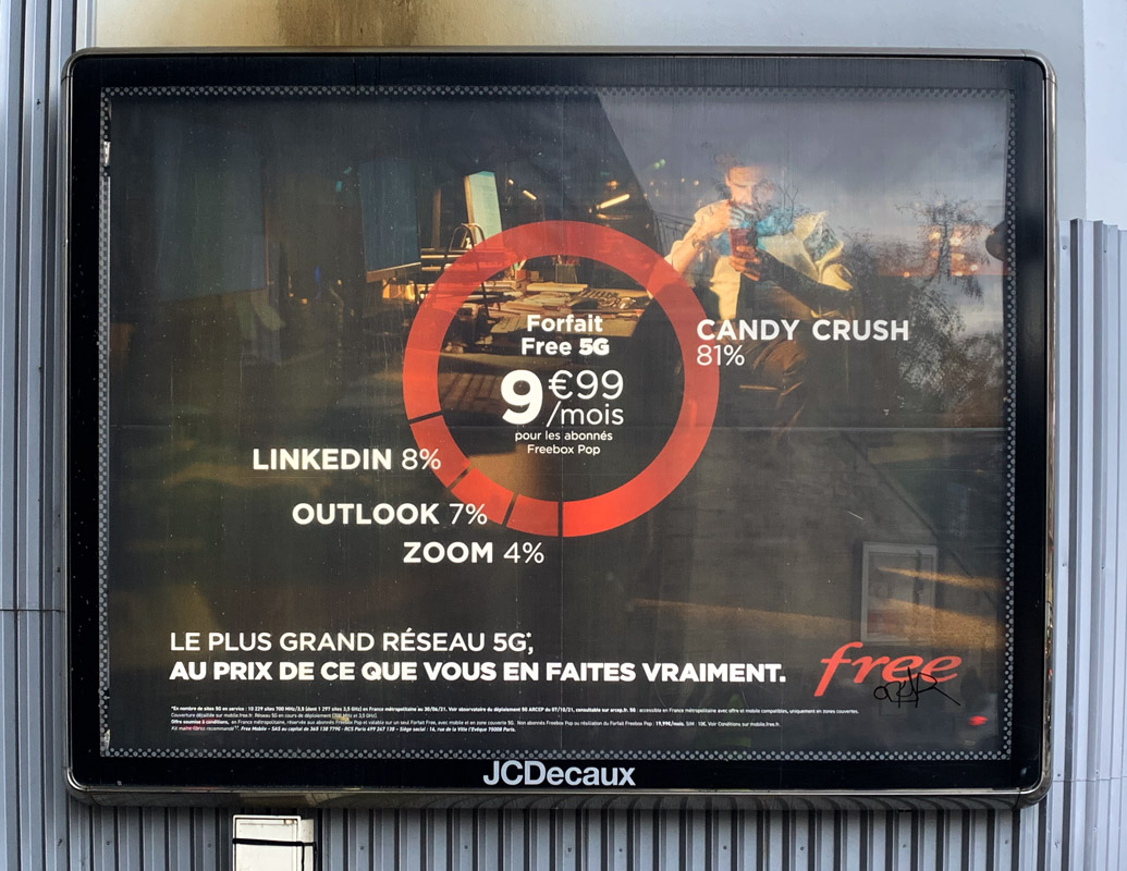 Affiche pub Free 5G Affiche pub Free 5G