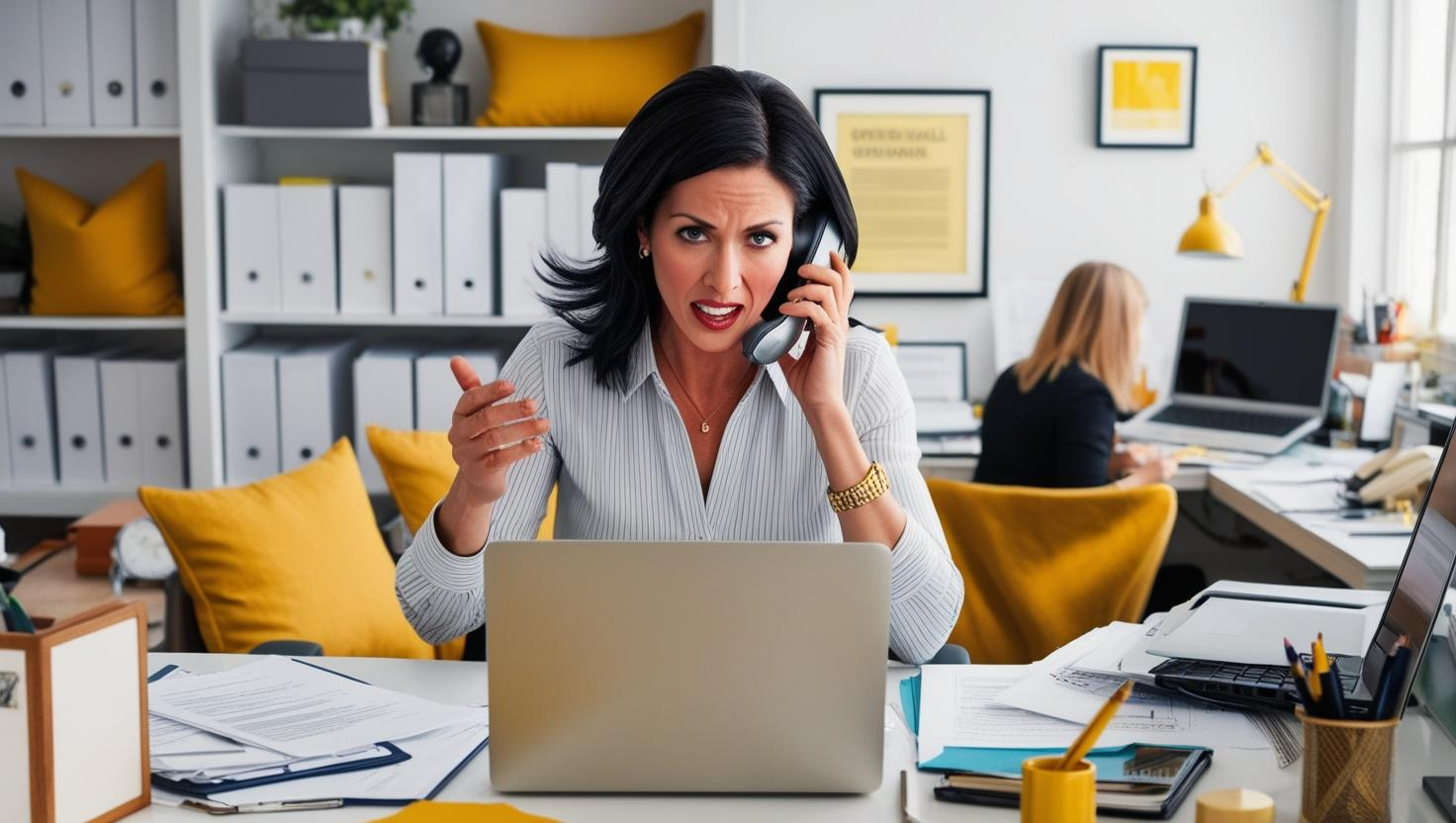 busy small business owner