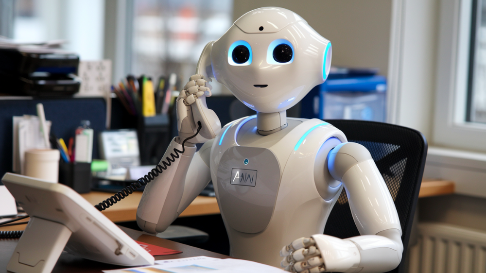 AI robot taking calls AI robot taking calls